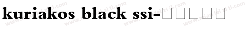 kuriakos black ssi字体转换